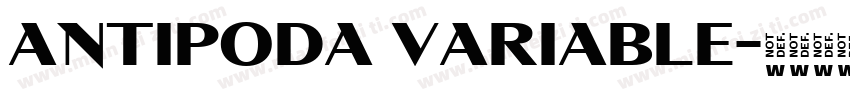 ANTIPODA VARIABLE字体转换